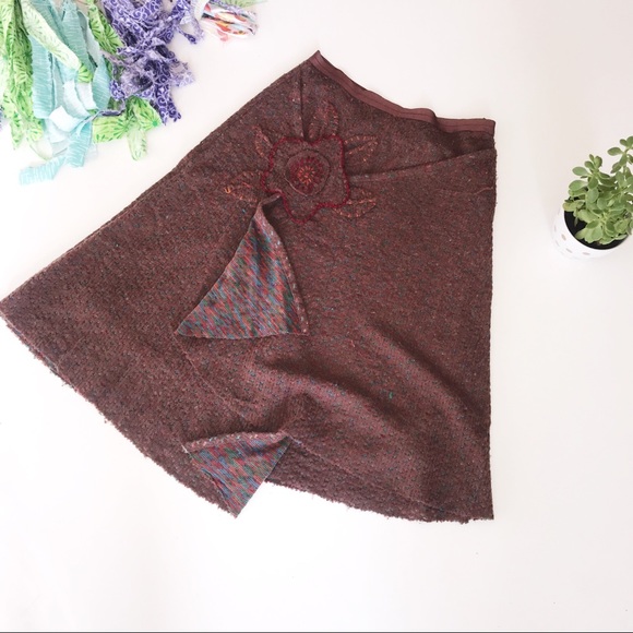 Free People Dresses & Skirts - Free people wool blend asymmetric skirt size 2